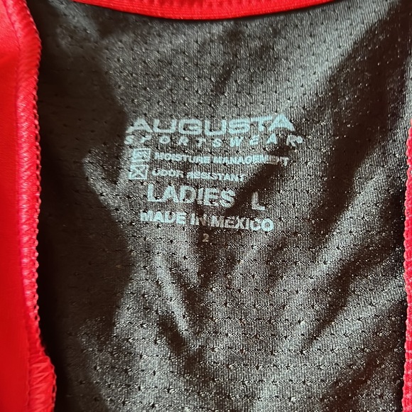 Adult large, red and black Augusta sportswear, running track, athletic tank top. - Picture 5 of 5